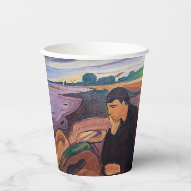 Gobelets En Papier Edvard Munch - Melancholy 1894 (Recto)
