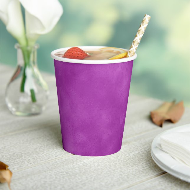 Gobelets En Papier Effet nuage orangé violet orangé (Insitu)