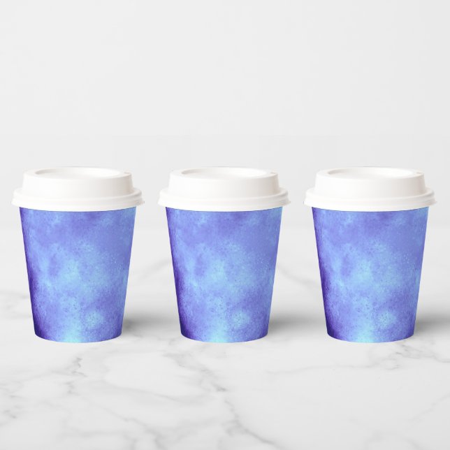 Gobelets En Papier Effet nuage tempête élégant bleu (Multi)
