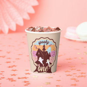 Gobelets En Papier Éffrayant Un Halloween Premier anniversaire Fête F