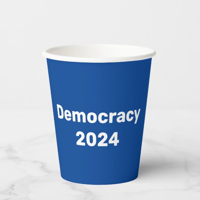Gobelets En Papier Élection présidentielle de 2024 pour la démocratie (Recto)