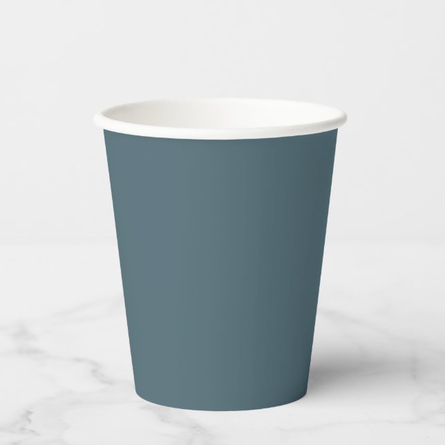 Gobelets En Papier Élégance Muquée - Bleu Ardot (Recto)