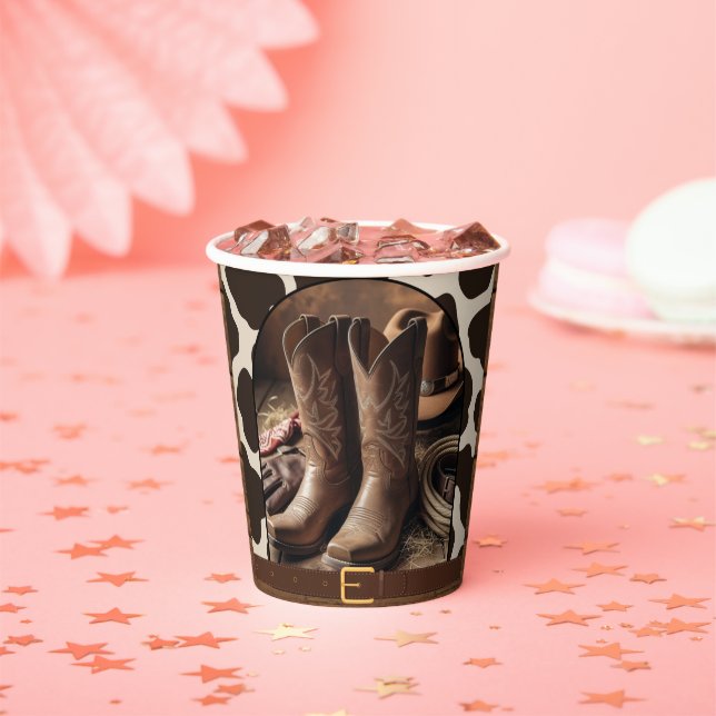 Gobelets En Papier Élégant Baby shower de bottes de cowgirl (Insitu)