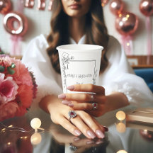 Elégant Graduation Bordure florale noire et blanch