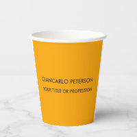 Élégant minimaliste orange jaune professionnel