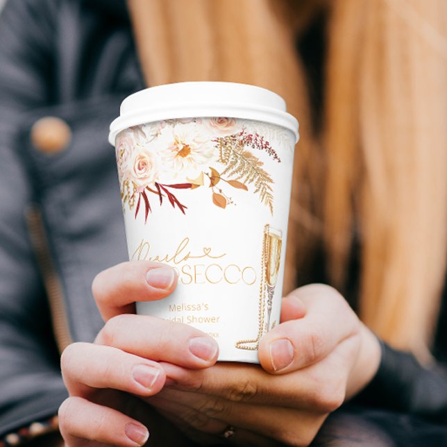 Gobelets En Papier Elégant perles et Fête des mariées de poursuites (Créateur téléchargé)