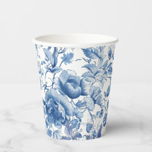 Gobelets En Papier Élégante Fête de Mariage de Chinoiserie en Bleu To