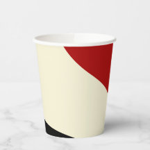 Elégante vague minimale en rouge, noir et crème