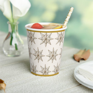 Gobelets En Papier Élégantes tasses de papier de Noël rustique