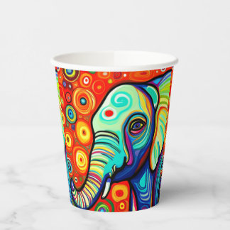 Gobelets En Papier Eléphant excentrique