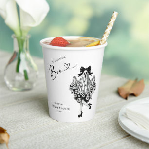 Gobelets En Papier Elle a trouvé sa Boo fantôme floral Baby Shower de