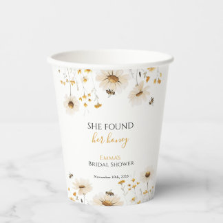 Gobelets En Papier Elle a trouvé sa douche nuptiale Honey