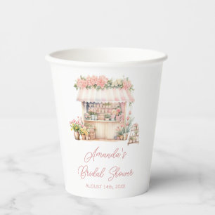 Gobelets En Papier Elle est fraîche de la fête florale de mariage