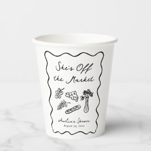 Gobelets En Papier Elle est hors du marché Gras & Fantaisiste Dessin