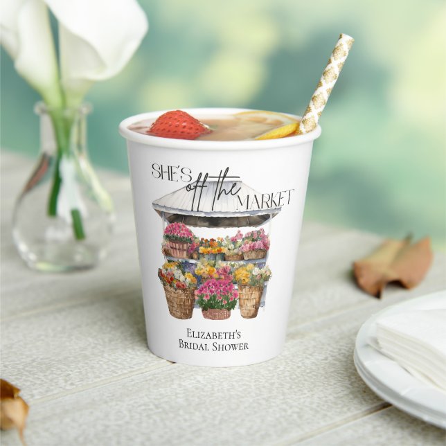 Gobelets En Papier Elle est hors du marché Shower Floral Florale de M (Insitu)