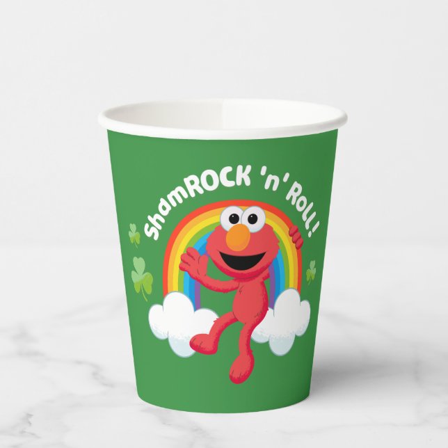Gobelets En Papier Elmo | Arc en arc-en-ciel shamrock 'n' (Gauche)