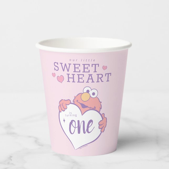 Gobelets En Papier Elmo Sweetheart Birthday (Recto)