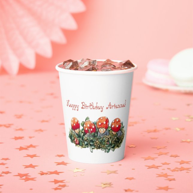 Gobelets En Papier Elsa Beskow Enfants de la coupe de papier forestie (Insitu)