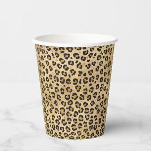 Gobelets En Papier Empreinte de léopard élégant Wild Safari animal