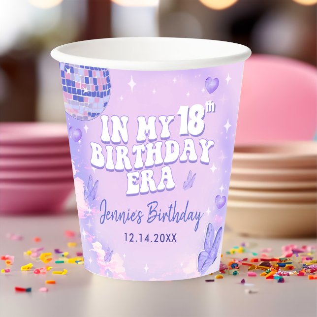 Gobelets En Papier En mon 18e anniversaire (Créateur téléchargé)