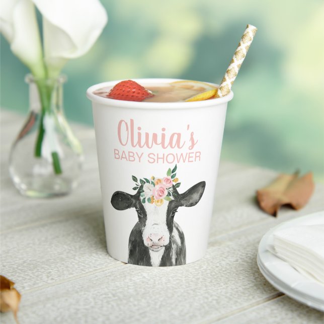 Gobelets En Papier En vichy de la vache rose (Insitu)