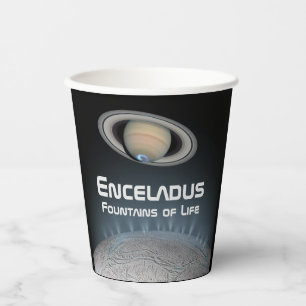 Gobelets En Papier Enceladus Lune de Saturne Fontaines de Vie