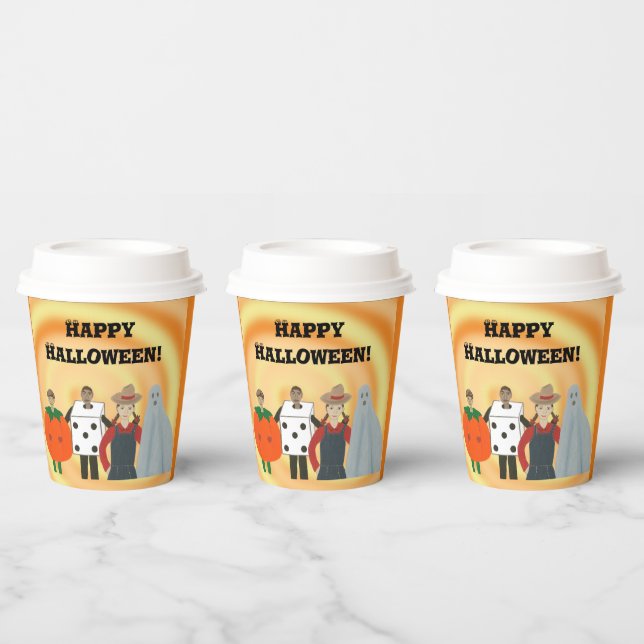 Gobelets En Papier Enfants en costumes, tasses en papier Halloween (Multi)