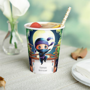 Gobelets En Papier Enfants espions Ninja Anniversaire