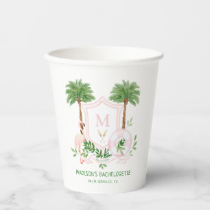 Gobelets En Papier Enterrement de vie de jeune fille Palms Flamingo M