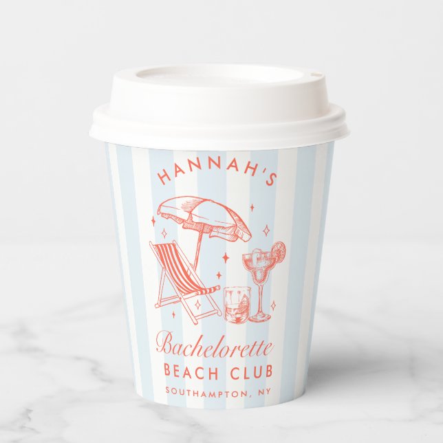 Gobelets En Papier Enterrement de vie de jeune fille Rétro Moderne Ra (Recto)