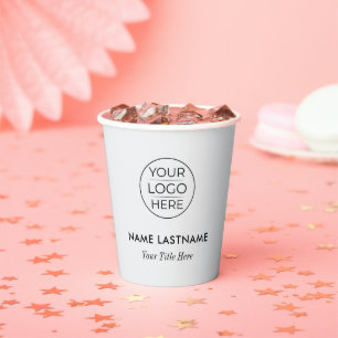 Gobelets En Papier Entreprise de Logo Moderne