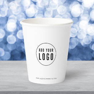 Gobelets En Papier Entreprise Personnalisée Ajouter un Logo Moderne M