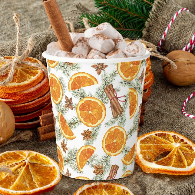 Gobelets En Papier Épice d'agrumes des Fêtes de Noël (Créateur téléchargé)