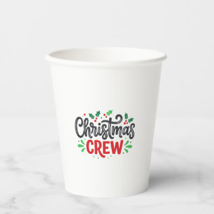 Gobelets En Papier Équipage de Noël Fête festive