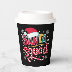 Gobelets En Papier Équipe du Père Noël Xmas Squad tenue de famille as