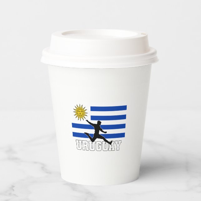 Gobelets En Papier Équipe d'Uruguay de football (Recto)