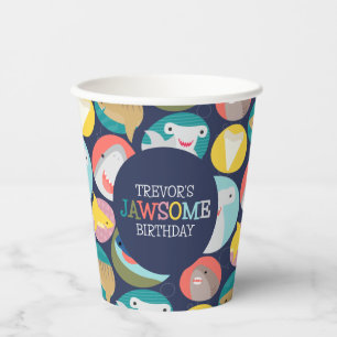 Gobelets En Papier Espèces de requins mignons Anniversaire