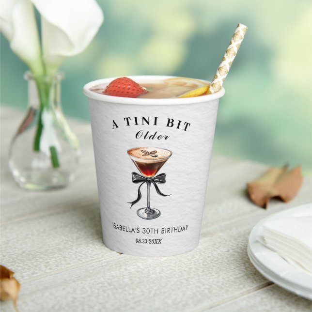 Gobelets En Papier Espresso Martini Tini Bit Older Birthday Party (Insitu)