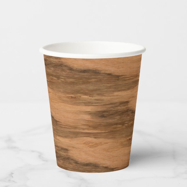 Gobelets En Papier Eucalyptus naturel Graisse de bois (Recto)