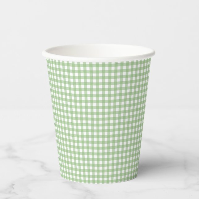 Gobelets En Papier F & L Dark Green En vichy (Recto)