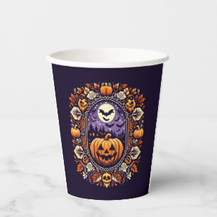 Gobelets En Papier Fair Isle/Colorwork Vintage Halloween/automne