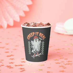 Gobelets En Papier Faire monter le frisson Rétro Halloween Skate Fant
