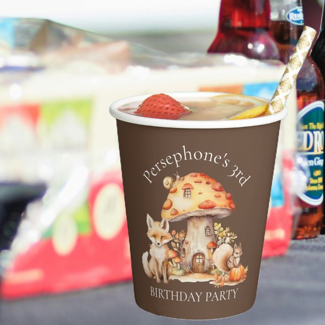 Gobelets En Papier Fairy House Woodland Créature fête d'anniversaire (Créateur téléchargé)