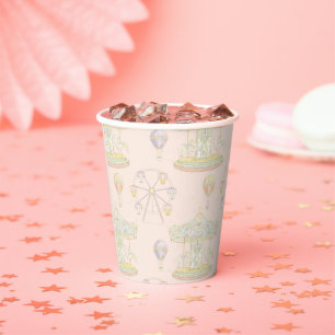 Gobelets En Papier Fairytale Vintage Amusement Park