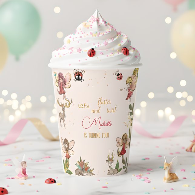 Gobelets En Papier Faisons flotter et tournoyer, anniversaire de jard (Créateur téléchargé)