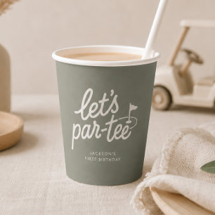 Gobelets En Papier Faisons la fête au golf pour le 1er anniversaire