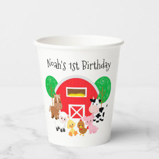 Gobelets En Papier Farm Themed Birthday Party Paper Cups