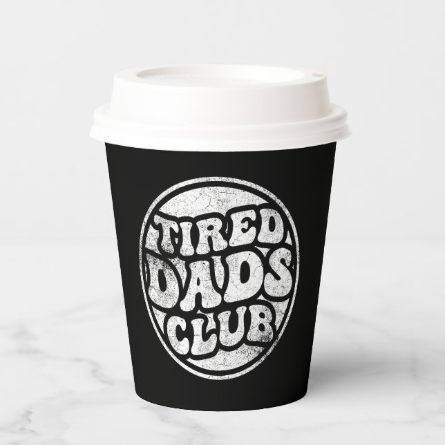 Gobelets En Papier Fatigué Dads Club Funny (Recto)