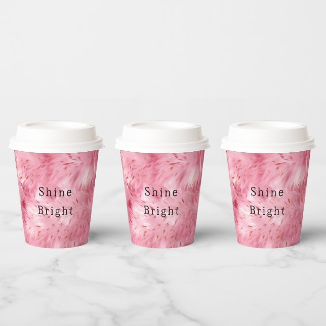 Gobelets En Papier Faux Faux Rose (Multi)
