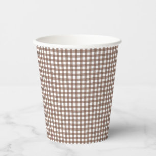 Gobelets En Papier Faye et Lauren Brown En vichy